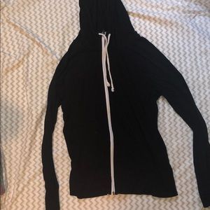 Black zip-up hoodie